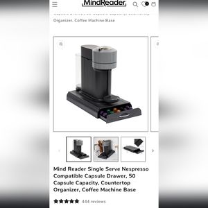 Brand New Mind Reader Black Coffee Capsule Drawer